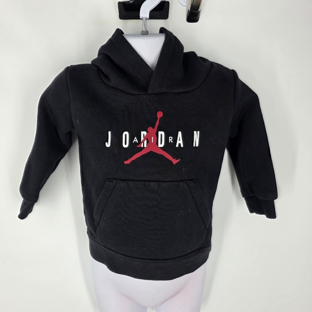 Jordan Black Red Jumpman Pullover Fleece Hoodie 18M - Picture 6 of 7